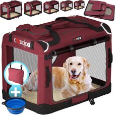 CADOCA Haustier-Transporttasche - Faltbarer Hund- und Katzen-Transportbeutel mit Taschen