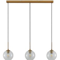 Lindby Modern Black Glass Pendant Light - 3 Bulbs - E27