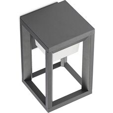 PRIOS Gamion Wall Lamp - Aluminum Gray - Modern Exterior Light