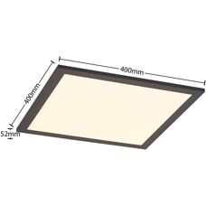 Lindby Nelios Ceiling Light - 40x40cm - Black & White - LED