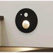 Arcchio - Neru Okrągła LED Wbudowana Lampa Ścienna - Czarna