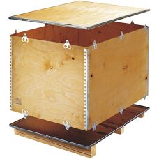 Cutie din lemn pliabilă Kaiserkraft - 1200x800x486mm - cu capac