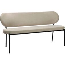 BYLIVING Jersey Grau 160cm Webstoff-Bank - Sitzbank