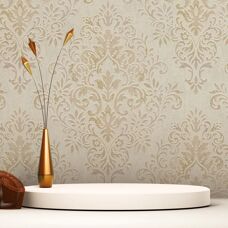 Tadessi Samuel M1-No.2447 Graues Ornament-Wandtapete - Tapete