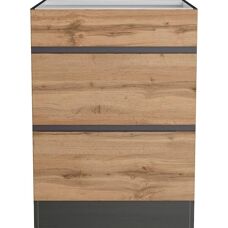 Kochstation Riesa - 60cm Holz Küchenunterschrank