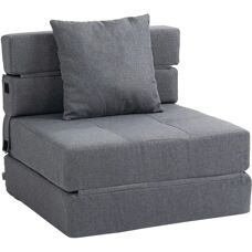 Homcom - 2-in-1 rozkładana sofa - Szary - 70x70x61 cm