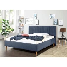 MAINTAL Friant Polsterbett - 200x200cm, Blau, Ohne Matratze