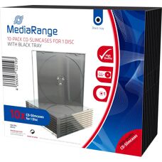 MediaRange Compact Black Transparent CD/DVD Cases - Optical Disc Storage