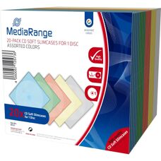 MediaRange MRBOX37 Étui CD fin multicolore - Stockage optique