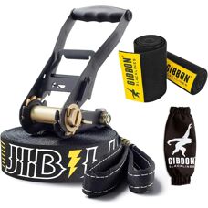 Gibbon Jibline Treewear Slackline-sett - 12,5 m svart