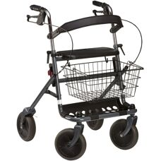 Dietz FAKTO+ Faltbarer grauer Standard-Rollator - Rollator