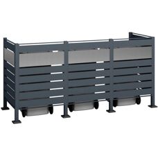 Westmann Metall Mülltonnenverkleidung Planum - 3x240L - Anthrazit
