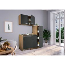 RESPEKTA Amrum Unità Cucina - 130cm Grigia Moderno Set
