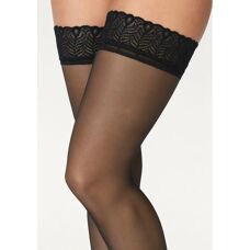 LASCANA Modell 44/46 Schwarze Halterlose Strümpfe