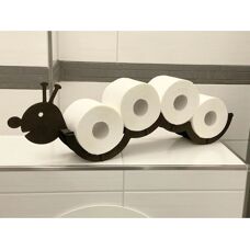 DANDIBO - Bruco - Schwarz - Holz - Toilettenpapierhalter