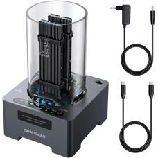 GRAUGEAR USB3.2 Gen2x2 Klon-Station - Für 2x M.2 NVMe SSD