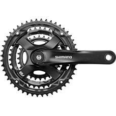 Shimano FC-TY501 Jeu de manivelles 6/7/8 vitesses - Acier, Noir