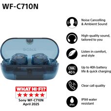 Casque sans fil à réduction de bruit Sony WF-C710N - Bleu - Publicité