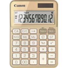 Kalkulator Canon KS-125KB Złoty - 12 Cyfrowy, Słoneczny/Akumulator, Automatyczne Wyłączanie
