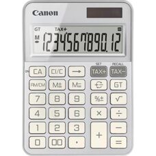 Calculator Canon KS-125KB Argintiu - Model de Bază, Alimentare Dublă, LCD 12-Digi
