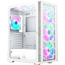 Montech X3 Verre Midi-Tour, RGB, Verre Trempé - Blanc