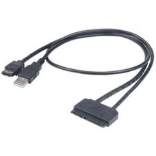 Akasa Černé 0,4m SATA eSATA Kabel - Kompaktní konektor disku