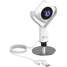 j5create JVCU360 Webcam - 1080p, 360° Video, USB, Black/White