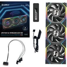 Lian Li UNI FAN SL Wireless LCD 120 Computer Case - Black