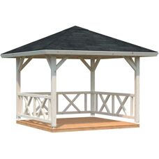 Palmako Betty Garden Pavilion - 3x3m Natural Wooden Gazebo