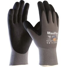 Guanti da lavoro ATG MaxiFlex Nero/Grigio - Taglia 8