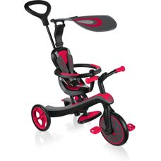 Globber Explorer Trike 4-in-1 Kids Kickbike Scooter - Red