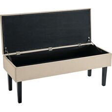 Heine Home Beigefarbene Bank - MDF, Stauraum, 109cm