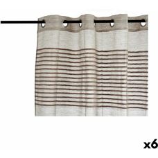 Rideaux Rayés Marron Gift Decor - 6 Unités - Rideau