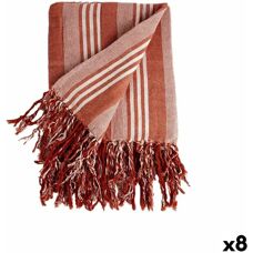 Gift Decor White Red Stripes Throw - Multipurpose 235x205cm