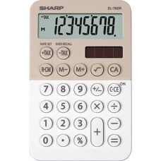 Sharp EL-760R bézs és fehér számológép - Számológép