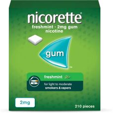 Nicorette Brand 2mg Freshmint Nicotine Gum - Quit Smoking Aid