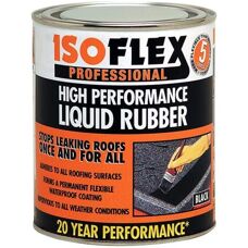 Ronseal RSLILR4L Isoflex Liquid Rubber Black 4.25L - Liquid Rubber