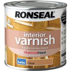 Ronseal Interior Varnish Satin - 250ml - Varnish for interior wood