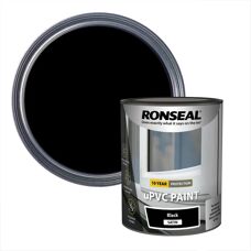Ronseal Black Satin UPVC Paint - 750ml - Paint