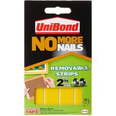 Unibond No More Nails Removable Adhesive Strips - Removable, 20x40mm