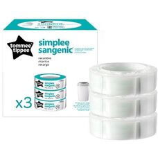 Tommee Tippee Simplee Sangenic påfyllning - Påfyllningskassett, 3-pack