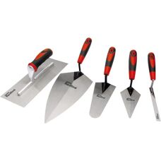 Draper Tools 69153 Maurertrowel - 5-teiliges Set, Kohlenstoffstahl, Schwarz/Rot