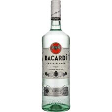Bacardi Carta Blanca Rum - 1L - Vanille Amandel Noten