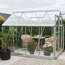 Halls Greenhouse 6x8 - Small Greenhouse - Durable Aluminium - Green