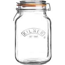 Kilner 2L Square Clip Top Glass Jar - Airtight Storage