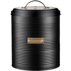 Typhoon Living Black Compost Caddy - Kitchen Waste Bin