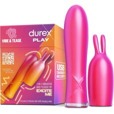 Durex Play Vibe & Tease Vibrador e Ponta Estimuladora 2 em 1
