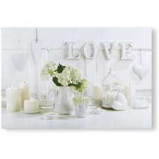 Art for the Home Hearts & Love LED Printed Canvas - Unisex Decor