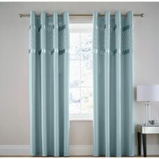 Catherine Lansfield Blue Sequin Cluster Curtains - Curtains