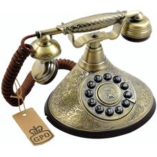 GPO Duchess Nostalgic Vintage Push-Button Telephone - Bronze - Vintage phone